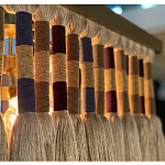 Люстра квадратная плетеная с бахромой Wicker Square Chandelier with Tassels варинант исполнения - 5 | Loft Concept в Омске