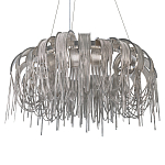 Люстра круглая подвесная с металлическими дугами и длинными цепочками 80 см Atlantis Chain варинант исполнения - 7 | Loft Concept в Омске