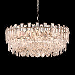 Круглая люстра с хрустальными подвесками на серебряном каркасе Gorgeous Crystal Light варинант исполнения - 13 | Loft Concept в Омске