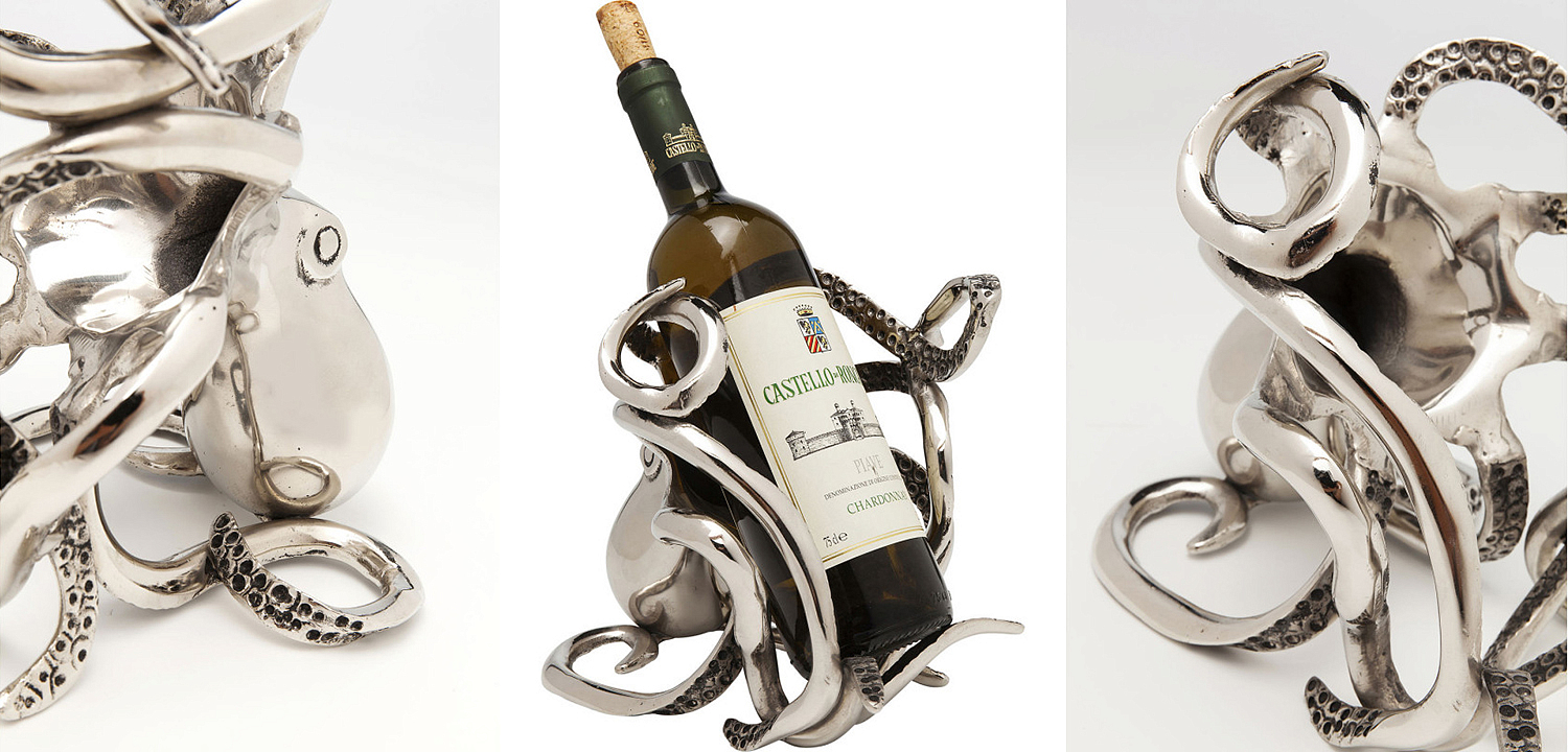 Держатель для бутылки Chrome Octopus Держатель для бутылки Chrome Octopus - Loft-Concept в Омске