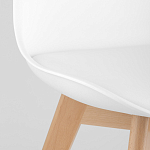 Стул с основой из пластика и мягким сиденьем Arvika White варинант исполнения - 6 | Loft Concept в Омске
