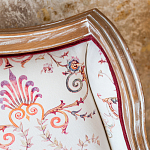 Трехместный диван из массива бука бежевый с растительным орнаментом Raffael Renaissance Beige Sofa варинант исполнения - 3 | Loft Concept в Омске