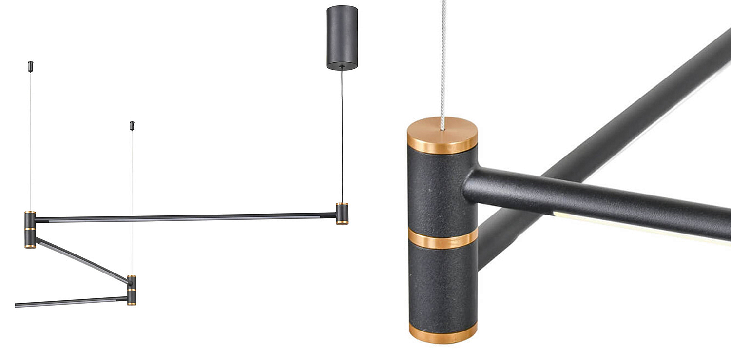 Подвесной светильник Drawing Line Gold Black Подвесной светильник Drawing Line Gold Black - Loft-Concept в Омске
