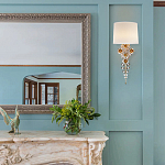 Бра с цветочным основанием и тканевым абажуром Tugella Flower Lamp варинант исполнения - 5 | Loft Concept в Омске