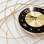 Часы настенные из металла с чёрным циферблатом Current Time варинант исполнения - 2 | Loft Concept в Омске