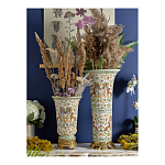 Ваза из фарфора на бронзовом основании Turquoise Blooming Garden варинант исполнения - 8 | Loft Concept в Омске