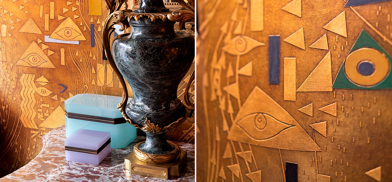 Обои ручная роспись Klimt Polished Gold bas relief gilded paper Обои ручная роспись Klimt Polished Gold bas relief gilded paper - Loft-Concept в Омске