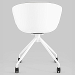 Офисное кресло из пластика с мягким сиденьем Eggshell Grey варинант исполнения - 5 | Loft Concept в Омске