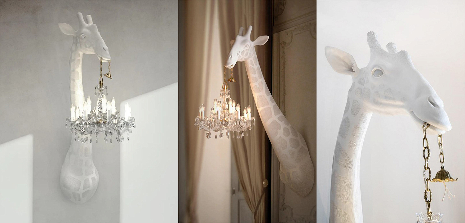 Бра белый жираф White Giraffe Wall Lamp Sconce Chandalier Бра белый жираф White Giraffe Wall Lamp Sconce Chandalier - Loft-Concept в Омске