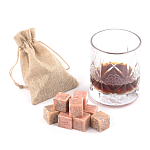 Камни для охлаждения виски из розового мрамора Natural Stone Cube варинант исполнения - 5 | Loft Concept в Омске