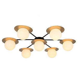 Люстра медного цвета с белыми плафонами MATISSE