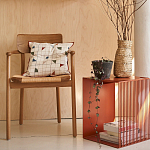 Оранжевый приставной стол из металла Lattice варинант исполнения - 8 | Loft Concept в Омске