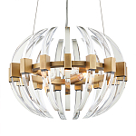 Люстра круглая с прозрачными элементами в форме полумесяца Crystal Crescent варинант исполнения - 2 | Loft Concept в Омске