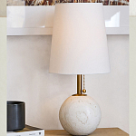 Настольная лампа на круглом основании из натурального камня Bartolomeo варинант исполнения - 4 | Loft Concept в Омске