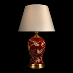 Настольная лампа бордовая с изображением птиц Slip Away варинант исполнения - 2 | Loft Concept в Омске