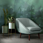 Кресло светло-бирюзовое с принтом Pauley Light Turquoise Armchair варинант исполнения - 8 | Loft Concept в Омске