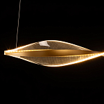 Люстра линейная с изогнутым плафоном Wave Line варинант исполнения - 7 | Loft Concept в Омске