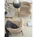 Кресло полукруглое мягкое с буклированной обивкой Armchair with Boucle Upholstery варинант исполнения - 8 | Loft Concept в Омске