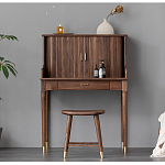 Табурет деревянный на золотистых ножках Moon Walnut Furniture варинант исполнения - 2 | Loft Concept в Омске