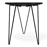 Стол журнальный c круглой столешницей из стекла серого цвета Gray and Gold Marble варинант исполнения - 4 | Loft Concept в Омске