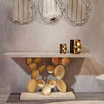 Консоль прямоугольная белая с основанием в виде кактуса Cactus варинант исполнения - 3 | Loft Concept в Омске