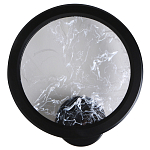Светодиодное бра круглой формы с металлической рамой черного цвета Marble Glow варинант исполнения - 2 | Loft Concept в Омске