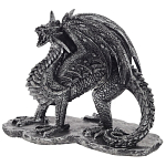 Декоративная статуэтка Дракон Dragon Black Silver Statuette варинант исполнения - 1 | Loft Concept в Омске
