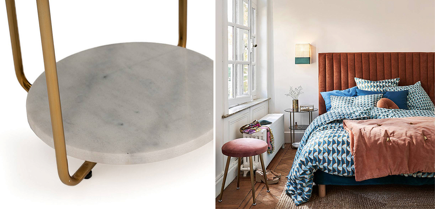 Приставной стол White Marble - Loft-Concept в Омске