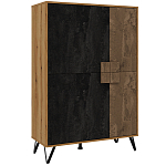 Шкаф двухдверный с 2-мя отделами с полками Stone Effect варинант исполнения - 2 | Loft Concept в Омске