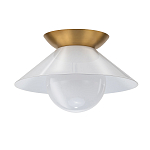 Потолочный светильник в форме конуса с белым шарообразным плафоном Quintiesse варинант исполнения - 4 | Loft Concept в Омске