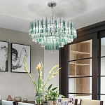 Дизайнерская люстра AQUA Blue Lagoon бирюзовое стекло несколько ярусов варинант исполнения - 5 | Loft Concept в Омске