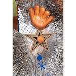 Дизайнерский ковер в виде звезды Poltronova Tappeto Stella Grey Navy Blue Rug варинант исполнения - 3 | Loft Concept в Омске