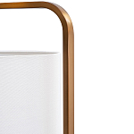 Торшер с белым тканевым абажуром на мраморном основании Cconcise варинант исполнения - 1 | Loft Concept в Омске