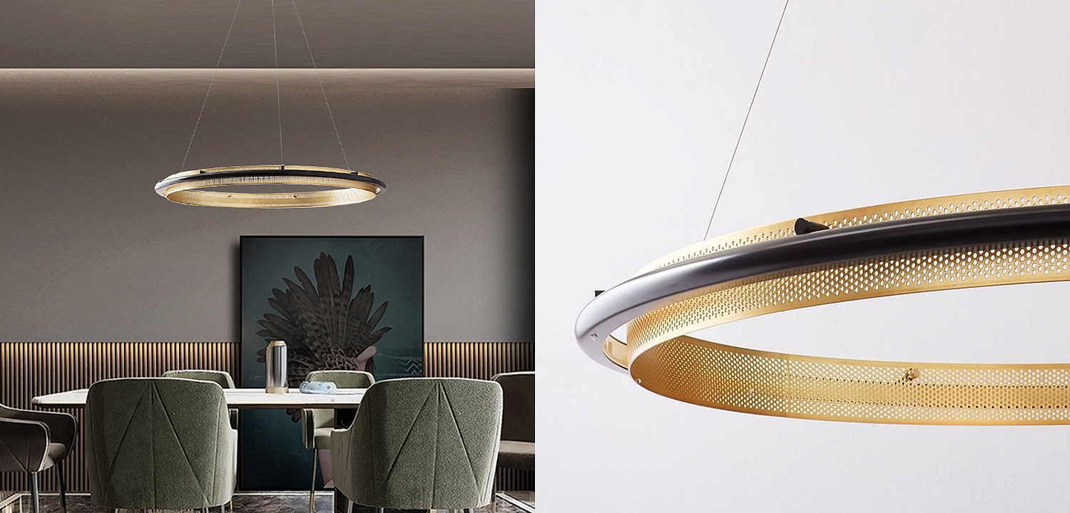 Люстра Gold ring horizontal pendant Люстра Gold ring horizontal pendant - Loft-Concept в Омске