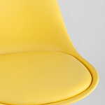 Стул с основой из пластика и мягким сиденьем Arvika Yellow варинант исполнения - 8 | Loft Concept в Омске