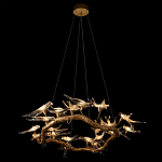 Люстра подвесная с прозрачными стеклянными птичками на ветвях Диаметр 100 см Serip Voa варинант исполнения - 5 | Loft Concept в Омске