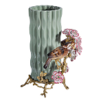 Ваза с птицами и цветами из фарфора с бронзовыми элементами Garden of Eden варинант исполнения - 4 | Loft Concept в Омске