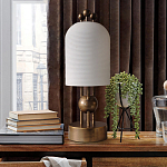 Настольная лампа в виде фонаря с белым фактурным абажуром Echoes of Light варинант исполнения - 3 | Loft Concept в Омске