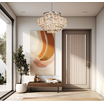 Люстра хрустальная в неоклассическом стиле на серебристом каркасе Majesty варинант исполнения - 3 | Loft Concept в Омске