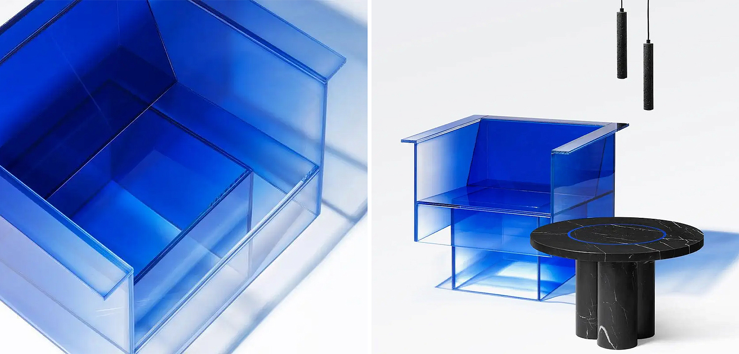 Дизайнерское Кресло Null Blue Glass Clear Armchair by Studio Buzao Дизайнерское Кресло Null Blue Glass Clear Armchair by Studio Buzao - Loft-Concept в Омске