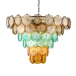 Люстра конусовидная с каскадом из разноцветных круглых подвесов Key Lustar варинант исполнения - 3 | Loft Concept в Омске