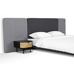Кровать с большим мягким изголовьем Unity Dark Grey Bed варинант исполнения - 4 | Loft Concept в Омске
