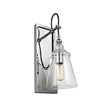 Бра с плафоном в форме колокола из прозрачного стекла с пузырьками Feiss варинант исполнения - 1 | Loft Concept в Омске