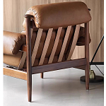 Кресло с деревянным каркасом и обивкой из натуральной кожи Medieval Furniture варинант исполнения - 2 | Loft Concept в Омске