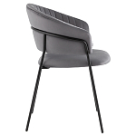 Стул в велюре серого цвета Horizon варинант исполнения - 3 | Loft Concept в Омске