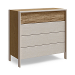 Комод 4 ящика с подсветкой на рельефном фасаде Warm Industrial варинант исполнения - 6 | Loft Concept в Омске