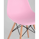 Пластиковый стул на ножках из массива бука Eames Pink варинант исполнения - 2 | Loft Concept в Омске