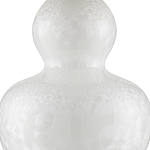 Настольная лампа фарфоровая с плиссированным конусовидным абажуром White Glaze варинант исполнения - 1 | Loft Concept в Омске