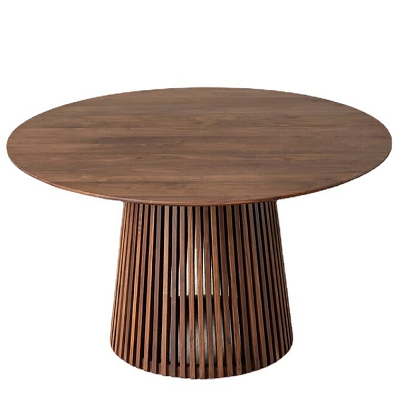 Стол обеденный круглый Walnut Dining Table Орех Стол обеденный круглый Walnut Dining Table Орех в Омске | Loft Concept