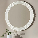 Зеркало в круглой фактурной раме Mirror Modern Texture белое варинант исполнения - 3 | Loft Concept в Омске